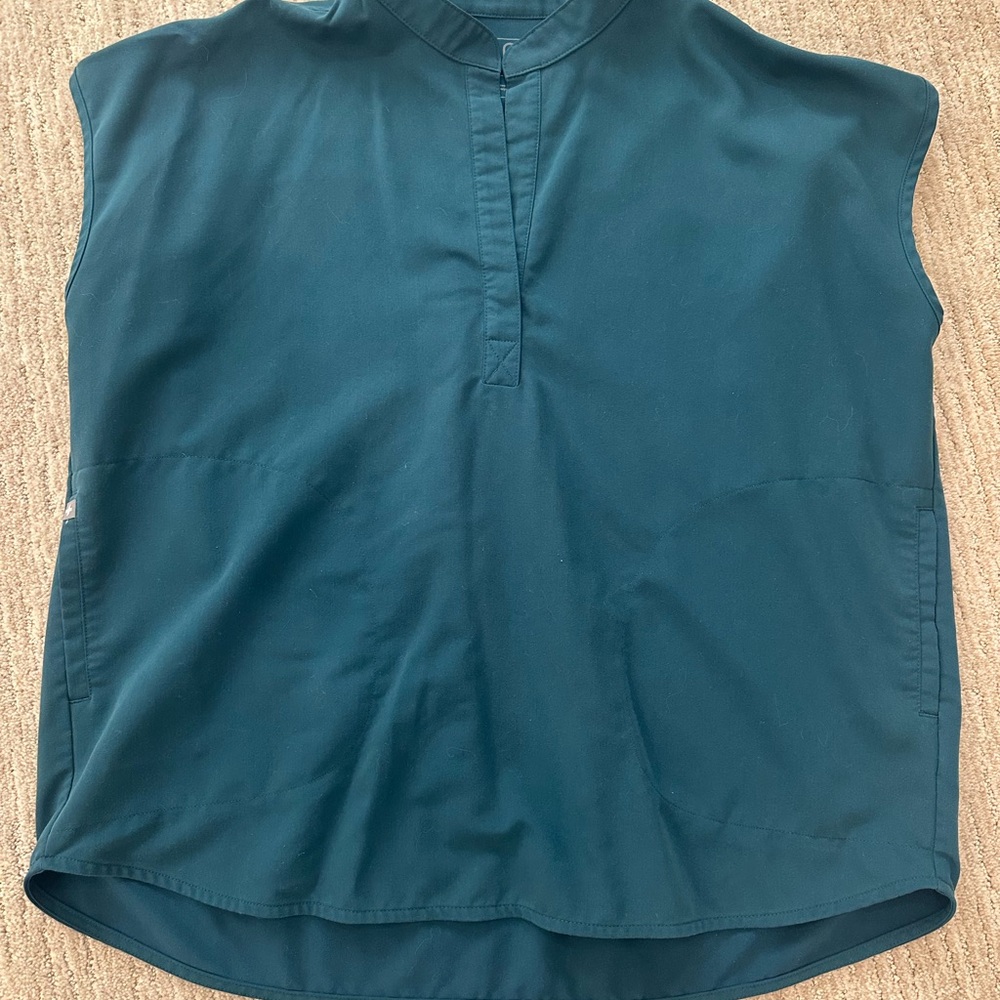 Figs Caribbean Blue Rafaela Top